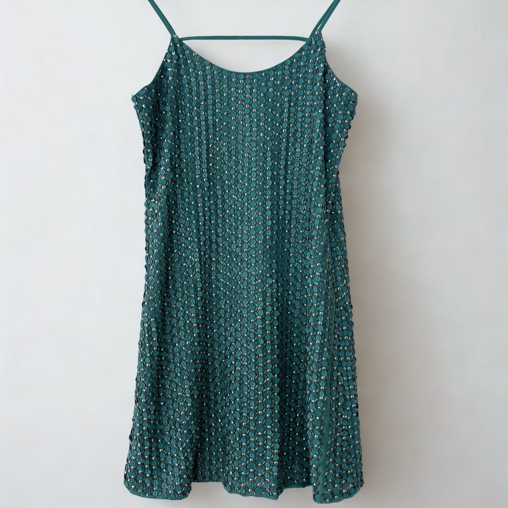 Parker Teal & Silver Dress
